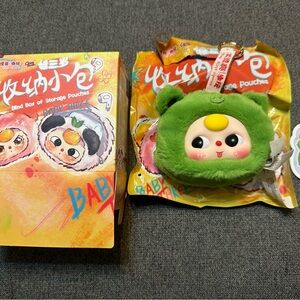 Baby Three Storage Pouch Green Frog Open Confirmed Blind Box